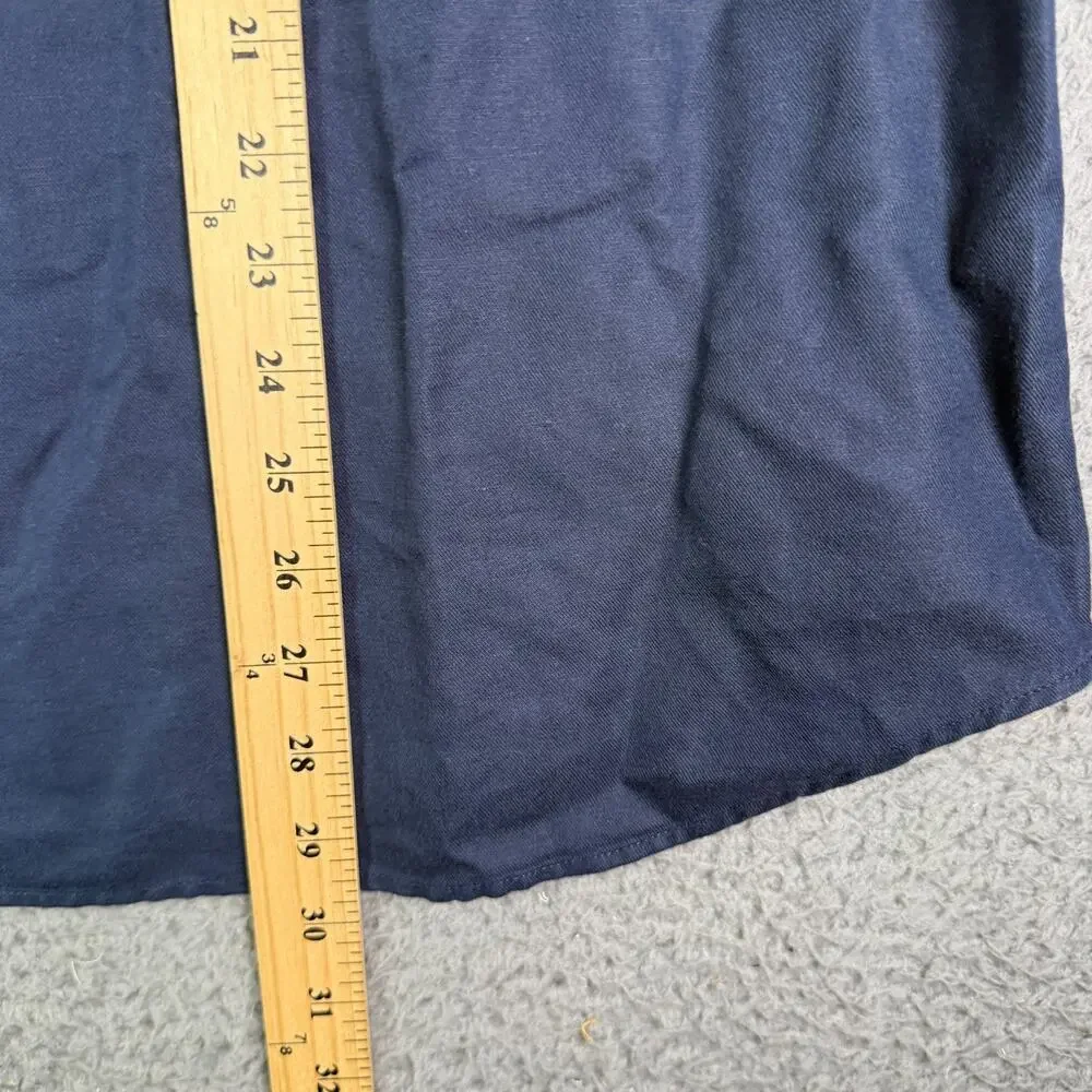 Banana Republic Shirt Mens M Blue Long Sleeve Linen Blend Button Up Summer